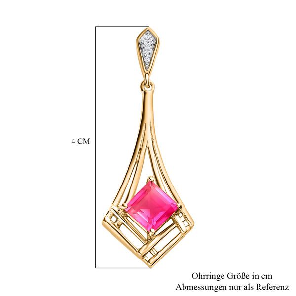 Sunset Triplett Quarz und Zirkon Ohrringe- 2,92 ct. image number 6