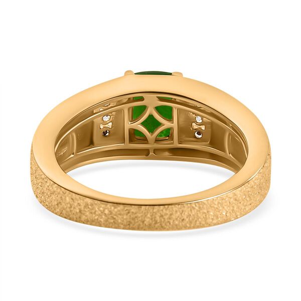 Nat&uuml;rlicher Chromdiopsid und Zirkon Ring - 1,23 ct. image number 5