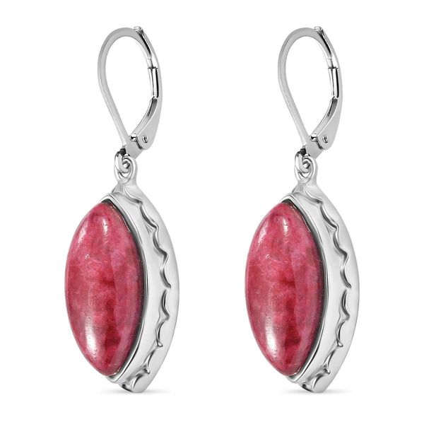 AA Norwegischer Thulit Ohrringe Silberfarben ca. 19.80 ct image number 4