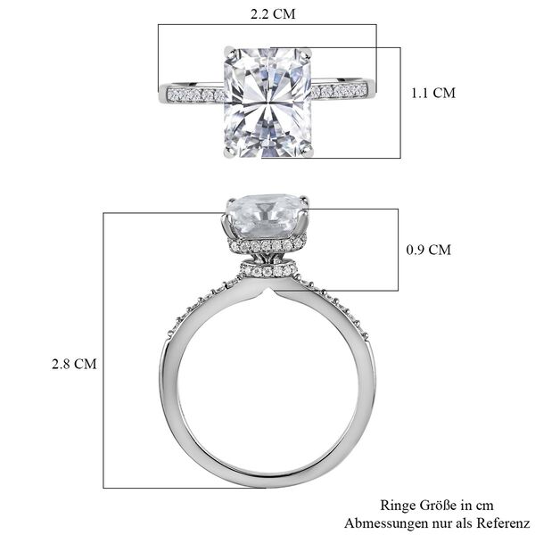 Moissanit Ring, ca. 3.62 ct image number 5