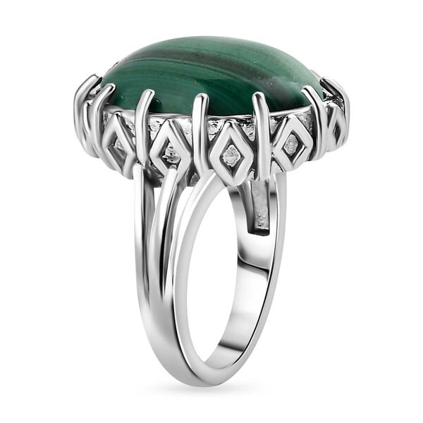 Malachit Ring Edelstahl (Gr&ouml;&szlig;e 17.00) ca. 12,45 ct image number 4