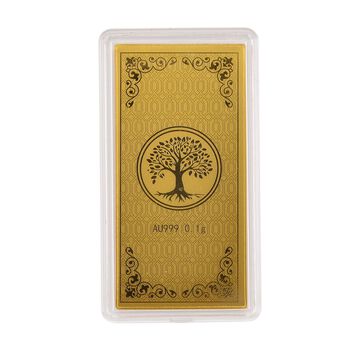 Ein Hauch von Luxus- 999er Goldplatte Buddha, 100 mg
