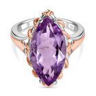 AA Rose De France Amethyst Ring, 925 Silber rhodiniert, (Größe 17.00) ca. 7.64 ct