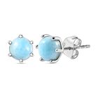 Larimar Ohrringe 925 Silber rhodiniert ca. 2,20 ct.