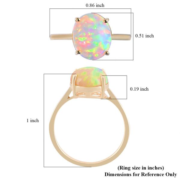 AAA Nat&uuml;rlicher, &auml;thiopischer Welo Opal Ring 417 Gold (Gr&ouml;&szlig;e 16.50) ca. 2.40 ct image number 6