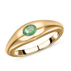 AA Äthiopischer Smaragd-Ring, 925 Silber Gelbgold Vermeil  ca. 0,33 ct image number 3