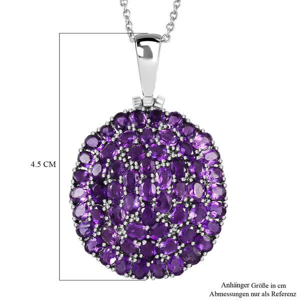 Afrikanischer Amethyst Anhänger mit Kette, Edelstahl ca. 9.44 ct image number 6