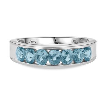 D&rsquo;joy AA Blauer Zirkon Ring 925 Silber rhodiniert (Gr&ouml;&szlig;e 18.00) ca. 1,82 ct