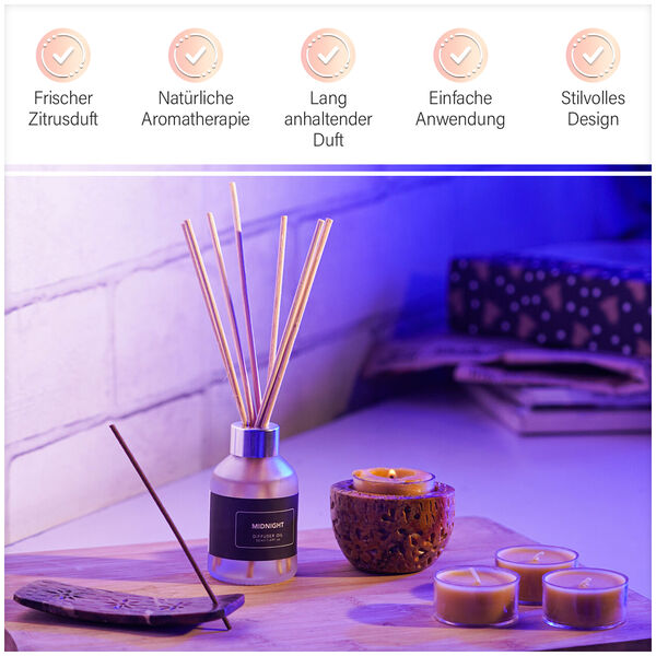 Aromatisches Duft Diffusor Set, Duft - Midnight Jasmin image number 9