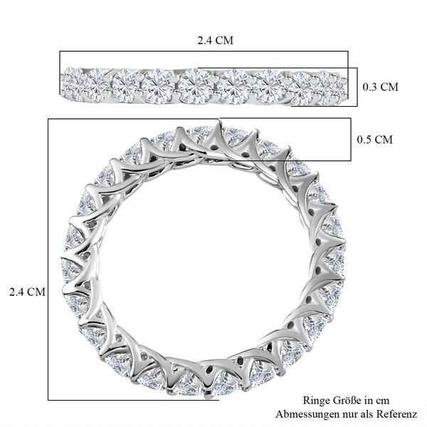 Moissanit Ring 925 Silber platiniert (Gr&ouml;&szlig;e 19.00) ca. 1,93 ct image number 6