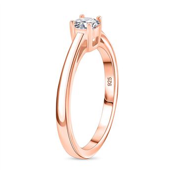 D'Joy GRA zertifiziertes Moissanit Schmuckset, 925 Silber ros&eacute;vergoldet - 2 ct.