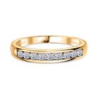 LUXURIANT DIAMOND - Lab Grown Diamant SI-GH Ring 925 Silber 750 Gelbgold Vermeil (Größe 19.00) ca. 0.50 ct