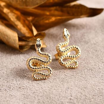 Royal Bali Kollektion - Schlangen Ohrstecker in  375 Gold