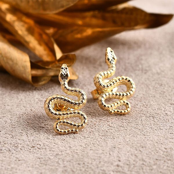 Royal Bali Kollektion - Schlangen Ohrstecker in  375 Gold image number 1
