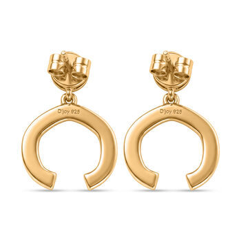 D'Joy AAA Kagem Sambischer Smaragd Ohrringe 925 Silber 750 Gelbgold vermeil ca. 0,93 ct.