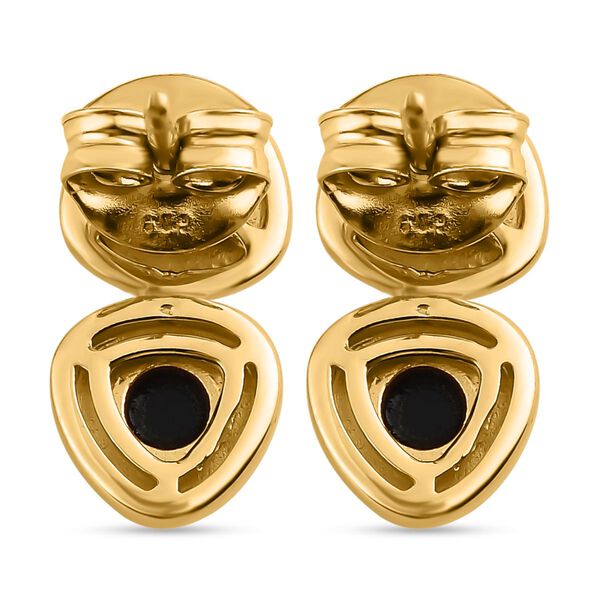 Boulder Opal Triplette Ohrringe, 925 Silber vergoldet ca. 0.95 ct image number 5