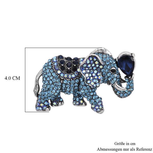 Blau Kristall Brosche image number 4