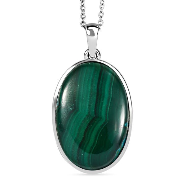 EverTrue Malachit Anh&auml;nger mit 50cm Kette - 29 ct.