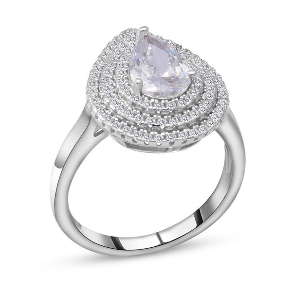 LUSTRO STELLA- weißer Zirkonia-Ring - 2,96 ct. image number 4