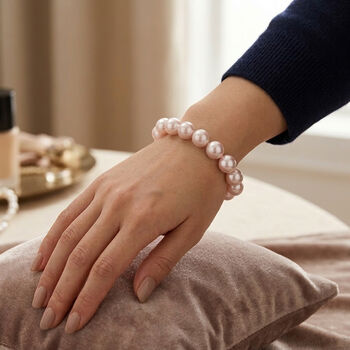 Wei&szlig;es Muschelkernperle Armband