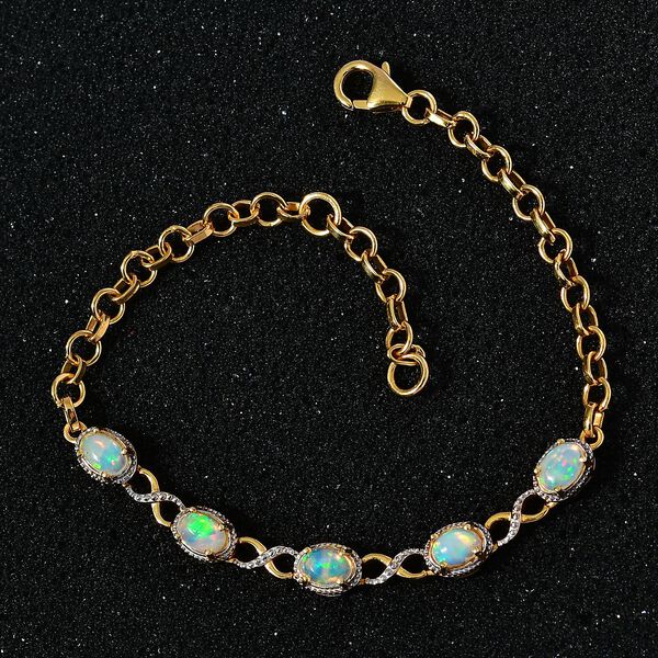 AA nat&uuml;rliches, &auml;thiopisches Welo Opal-Armband, 18 cm - 1,68 ct. image number 7