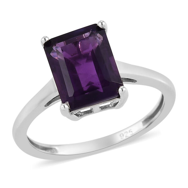 Afrikanischer Amethyst Solit&auml;r-Ring, 925 Silber platiniert  ca. 2,40 ct image number 4