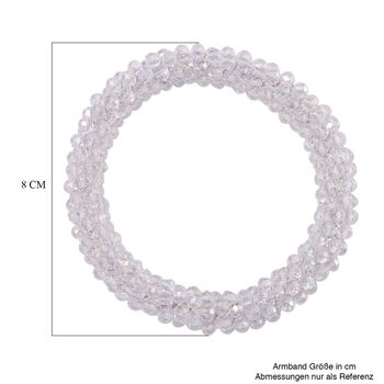 Flexibles, simuliertes mystisches wei&szlig;es Kristall-Armband
