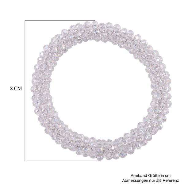 Flexibles, simuliertes mystisches weißes Kristall-Armband image number 4