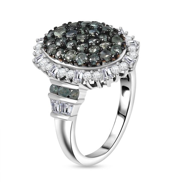 D’Joy Alexandrit und Moissanit Ring und Anhänger mit 50cm Kette image number 11