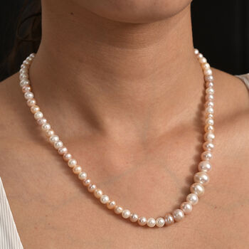 AA mehrfarbige S&uuml;&szlig;wasser Perle Halskette, 45 cm