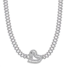 Weißer Kristall Halskette ca. 50 cm Standard