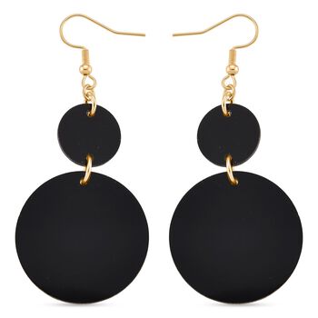 Abalone Muschel Ohrringe Reiner Edelstahl, goldfarben