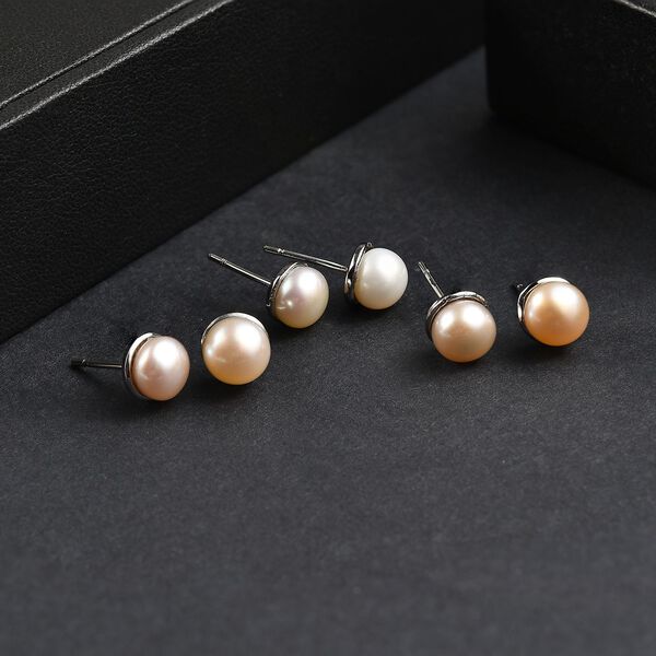EverTrue 3er-Set Süßwasserperle Ohrringe image number 2