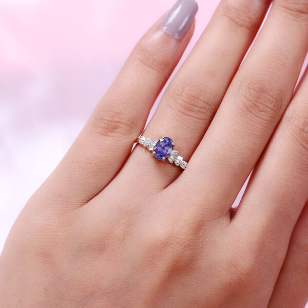 AA Tansanit und Diamant Ring 375 Gelbgold image number 3