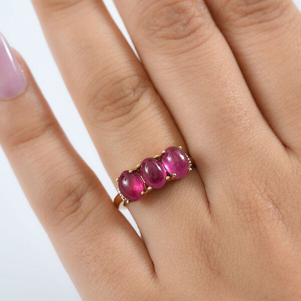 AA Afrikanischer Rubin und Diamant Ring - 4,24 ct. image number 3