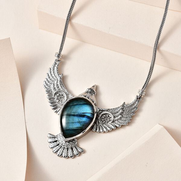 AAA Labradorit Halskette, 45cm - 27,45 ct. image number 2