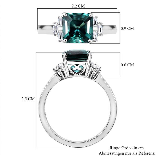 RHAPSODY AAAA Pirineu Lagunen Turmalin und VS Diamant Ring in 950 Platin - 2,72 ct. image number 7