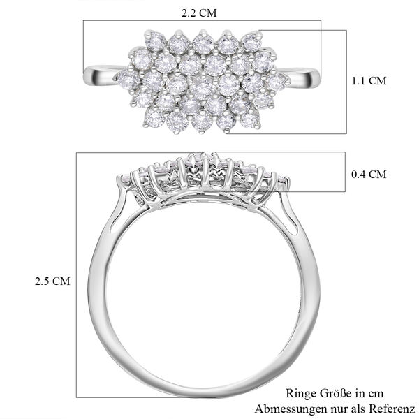 SGL zertifizierter I1 GH Diamant-Ring  in 585 Wei&szlig;gold- 1 ct. image number 5