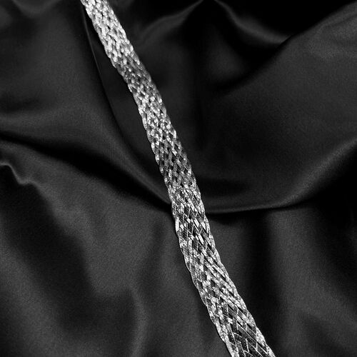 Italienische geflochtene Halskette, ca. 45+5 cm, 925 Silber image number 0
