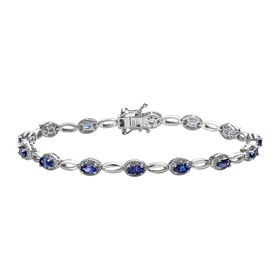 Tansanit 20cm Armband - 3,65 ct.