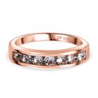 J Francis gefertigt mit SWAROVSKI Wei&szlig;er Swarovski Kristall Ring 925 Silber ros&eacute;vergoldet (Gr&ouml;&szlig;e 20.00) 0.62 ct