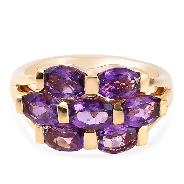 Marokkanischer Amethyst Ring 925 Silber vergoldet  ca. 2,93 ct