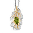EVER TRUE Peridot Anhänger mit kette ca. 50 cm, Nickelfreies Messing ca. 1,05 ct.