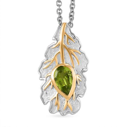 EVER TRUE Peridot Anh&auml;nger mit kette ca. 50 cm, Nickelfreies Messing ca. 1,05 ct.