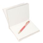3er Set - Notizbuch mit Einband aus 100% echtem Leder, Kugelschreiber und Schlüsselanhänger gefüllt mit echtem Pfirsich Opal image number 7