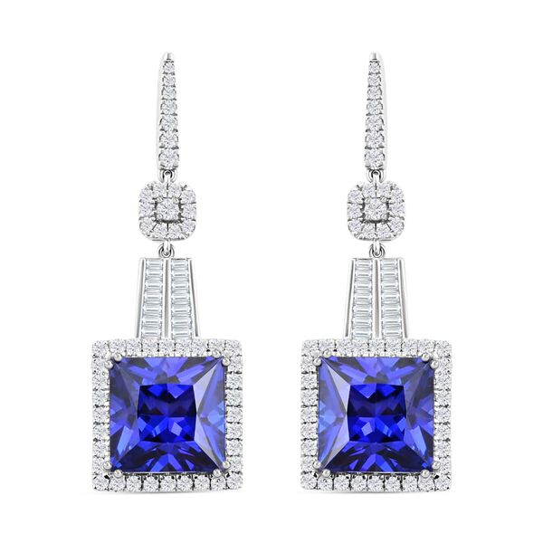 Chairman's Vault Collection - zertifiziert und geprüft RHAPSODY AAAA Tansanit und VS-EF Diamant Ohrringe in 950 Platin - 24,04 ct. image number 0