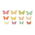 Set mit 48 doppelschichtigen Schmetterlingen, mehrfarbig image number 1
