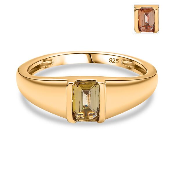 AA Nat&uuml;rlicher goldener Tansanit Ring - 0,56 ct.