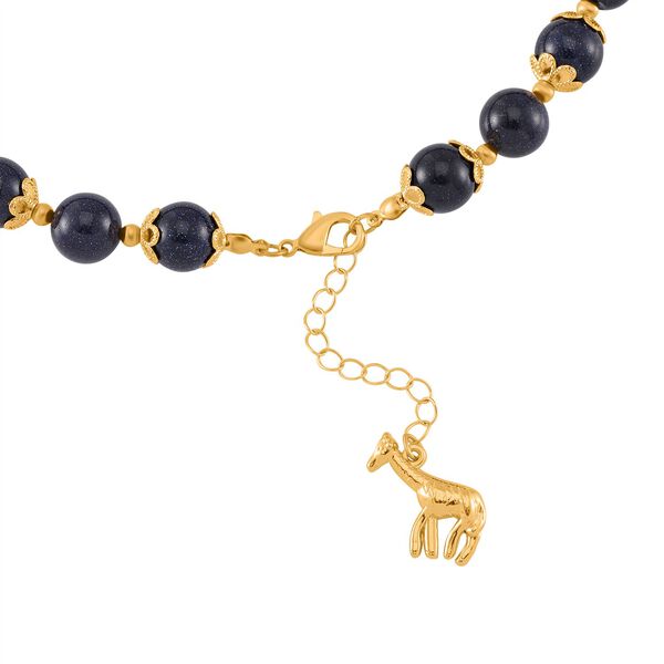 Blaue Sandstein-Halskette, 45 cm - 420 ct. image number 4