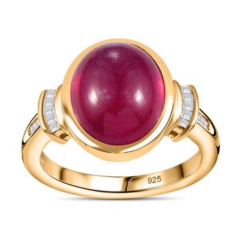 AA Afrikanischer Rubin und Diamant Ring - 8,58 ct.